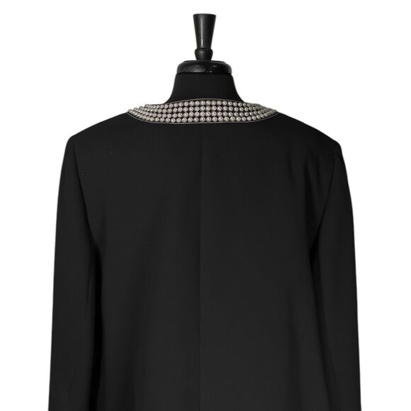 Tahari ASL Women's Blazer Black Pearl Snap Button Elegant Evening Blazer 20W - Picture 7 of 10